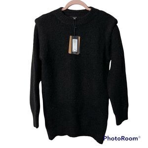 Vera Moda Daisy Wide Shoulder Black Sweater NWT Size XS